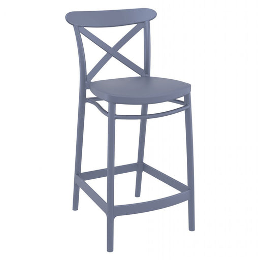 Picture of Cross Counter Stool in Dark Grey