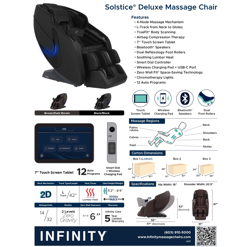 Solstice Deluxe Massage Chair - The Great Escape