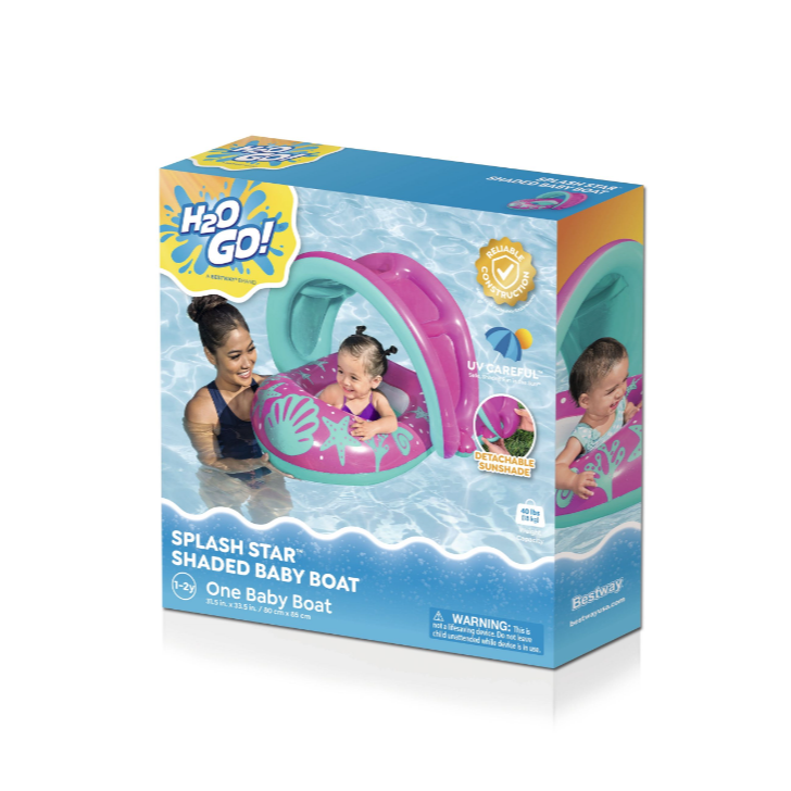 Splash Star Inflatable Shaded Baby Float - The Great Escape