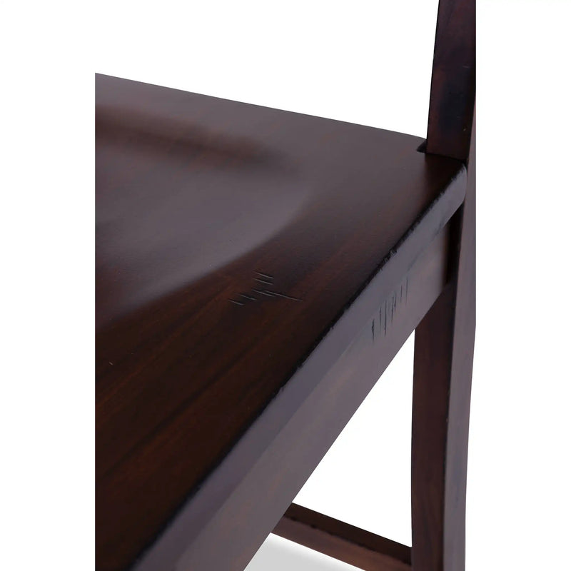 Close-up of Lancaster 30" Wood Seat Barstool