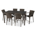 Picture of St. Kitts Woven 7 Piece Counter Height Dining Group - Roasted Pecan