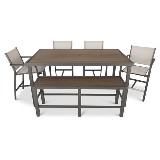 Picture of St. Kitts Sling 6 Piece Counter Height Dining Group - Graphite