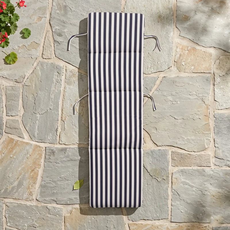 Universal 74" Chaise Lounge Cushion Navy/Midnight Stripe- The Great Escape