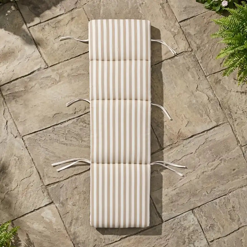 Universal 74" Chaise Lounge Cushion Tan/Clay Stripe - The Great Escape
