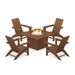 Picture of MODERN CURVEBACK ADIRONDACK 5-PIECE CONVERSATION SET WITH FIRE PIT TABLE