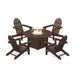 Picture of Classic Adirondack 5-Piece Conversation Set with Fire Pit Table