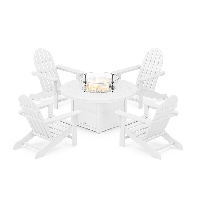 Picture of Classic Adirondack 5-Piece Conversation Set with Fire Pit Table