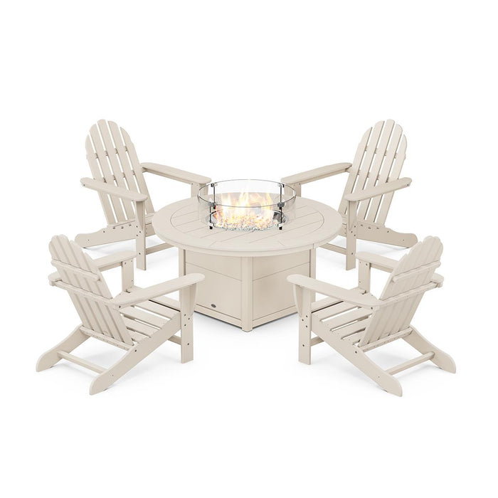 Picture of Classic Adirondack 5-Piece Conversation Set with Fire Pit Table