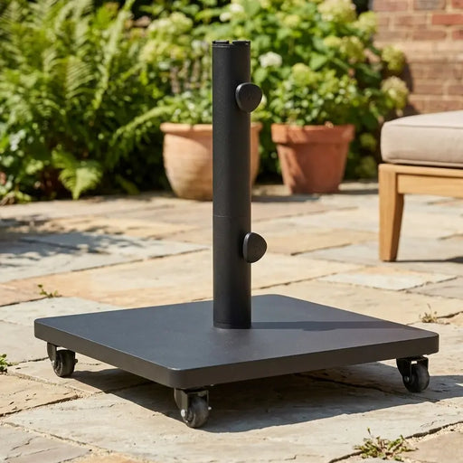 120 lbs. Steel Square Rolling Umbrella Base
