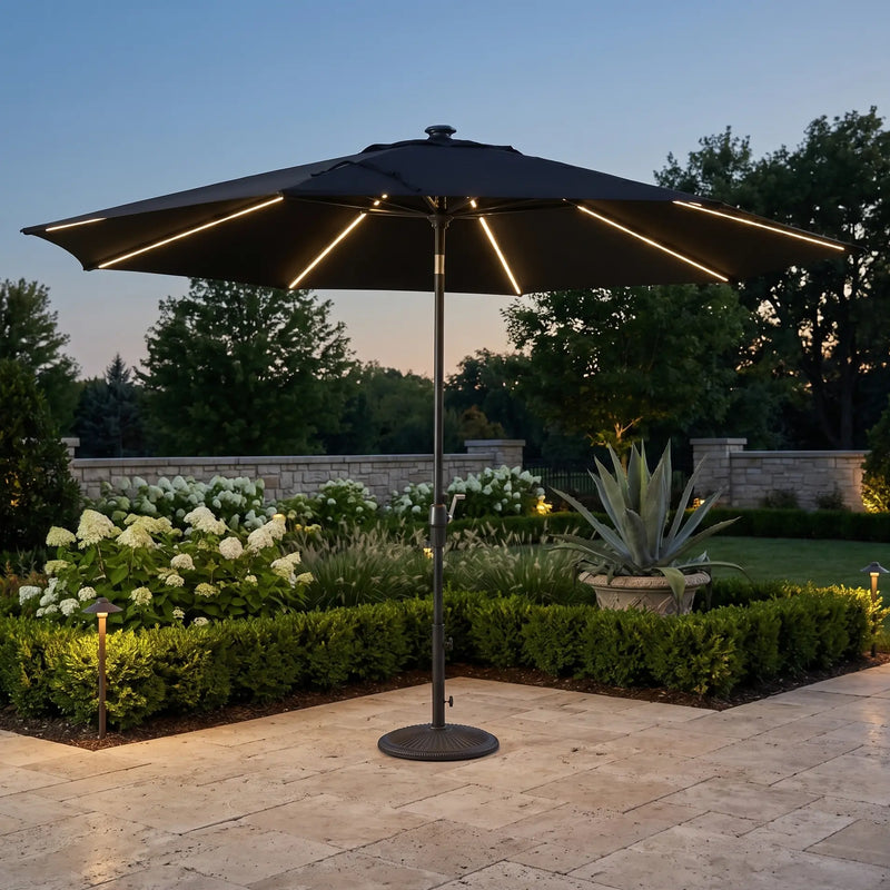 11' Designer - Infinite 360° Auto Tilt Solar Lux Umbrella