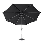 11' Designer Infinite 360° Auto Tilt Solar Lux Umbrella Black - The Great Escape