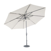 11' Designer Infinite 360° Auto Tilt Solar Lux Umbrella Cast Ash - The Great Escape