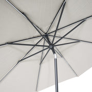 11' Designer Infinite 360° Auto Tilt Solar Lux Umbrella Cast Ash - The Great Escape