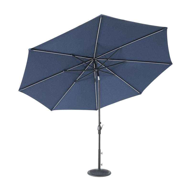 11' Designer Infinite 360° Auto Tilt Solar Lux Umbrella Spectrum Indigo - The Great Escape