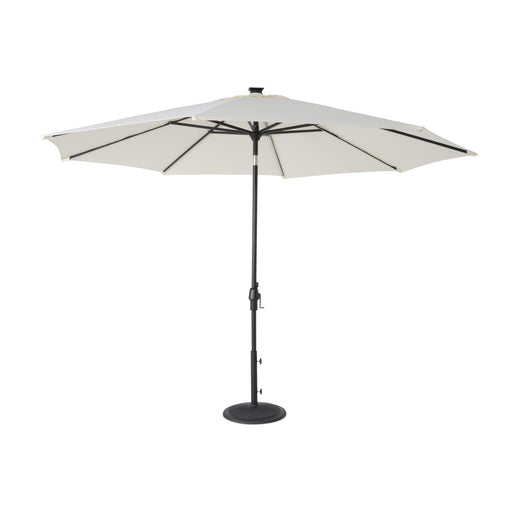 11' Designer Infinite 360 Auto Tilt Solar Lux Umbrella Natural - The Great Escape