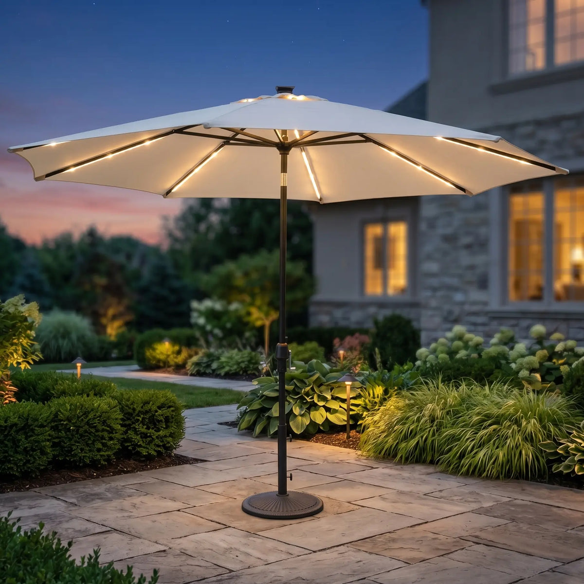 11' Designer - Infinite 360° Auto Tilt Solar Lux Umbrella