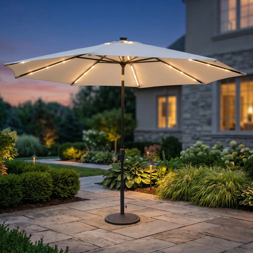 11' Designer - Infinite 360° Auto Tilt Solar Lux Umbrella