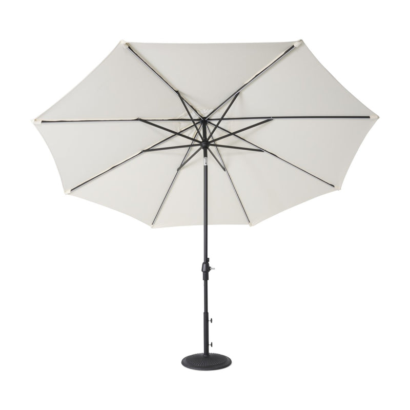 11' Designer Infinite 360 Auto Tilt Solar Lux Umbrella Natural - The Great Escape