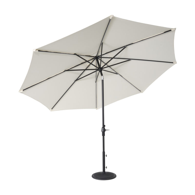 11' Designer Infinite 360 Auto Tilt Solar Lux Umbrella Natural - The Great Escape