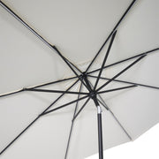 11' Designer Infinite 360 Auto Tilt Solar Lux Umbrella Natural - The Great Escape