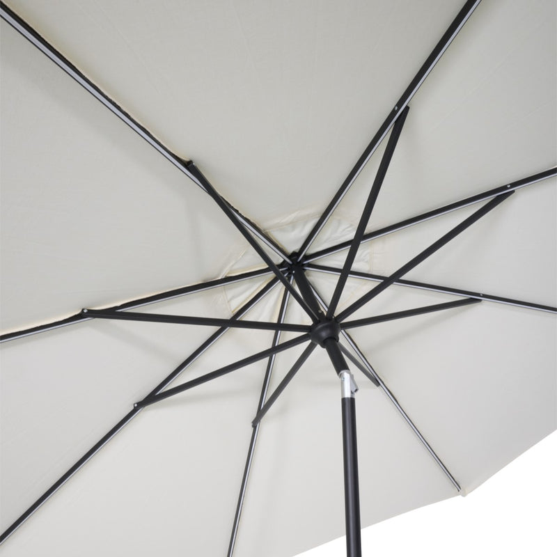11' Designer Infinite 360 Auto Tilt Solar Lux Umbrella Natural - The Great Escape