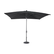 8'x10' Designer Rectangle Infinite 360 Auto Tilt Solar Lux Umbrella Black - The Great Escape