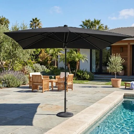 8'x10' Designer Rectangle - Infinite 360° Auto Tilt Solar Lux Umbrella