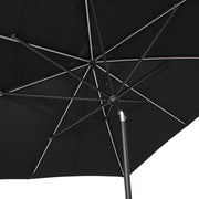8'x10' Designer Rectangle Infinite 360 Auto Tilt Solar Lux Umbrella Black - The Great Escape