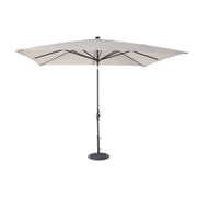 8'x10' Designer Rectangle Infinite 360° Auto Tilt Solar Lux Umbrella Cast Ash - The Great Escape