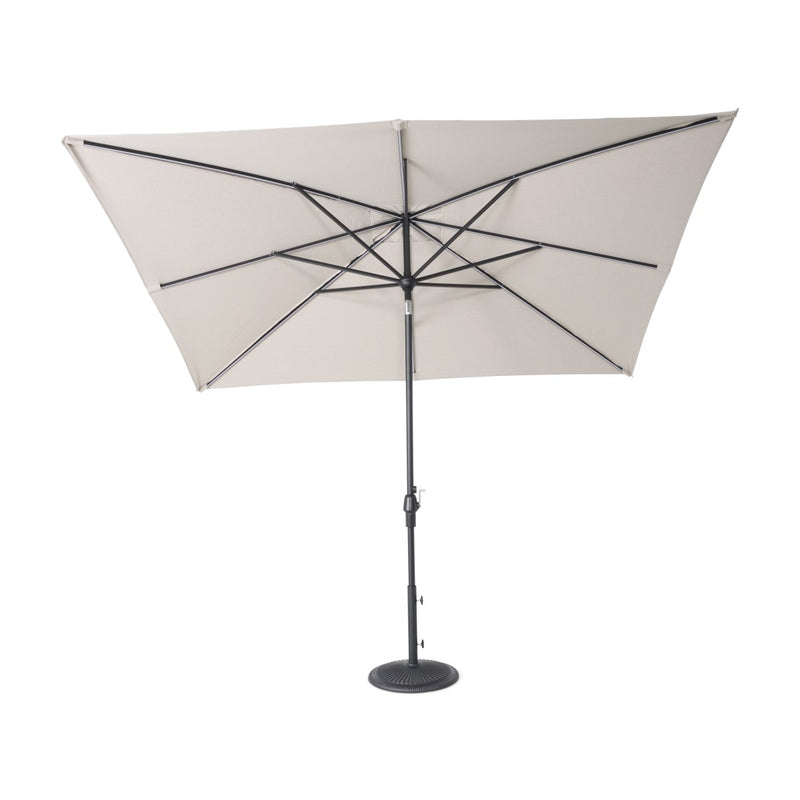 8'x10' Designer Rectangle Infinite 360° Auto Tilt Solar Lux Umbrella Cast Ash - The Great Escape
