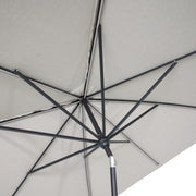 8'x10' Designer Rectangle Infinite 360° Auto Tilt Solar Lux Umbrella Cast Ash - The Great Escape