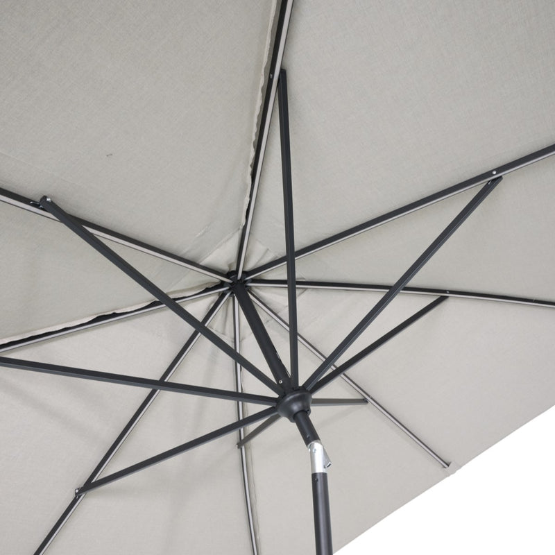 8'x10' Designer Rectangle Infinite 360° Auto Tilt Solar Lux Umbrella Cast Ash - The Great Escape