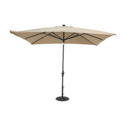 8'x10' Designer Rectangle Infinite 360° Auto Tilt Solar Lux Umbrella Heather Beige - The Great Escape