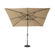 8'x10' Designer Rectangle Infinite 360° Auto Tilt Solar Lux Umbrella Heather Beige - The Great Escape