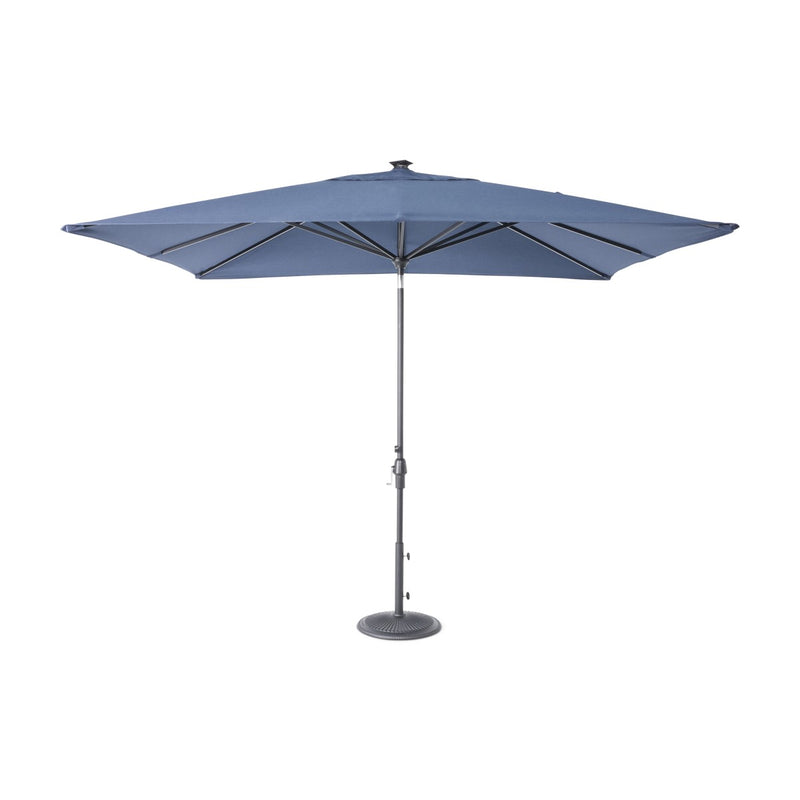 8'x10' Designer Rectangle Infinite 360° Auto Tilt Solar Lux Umbrella Spectrum Indigo - The Great Escape