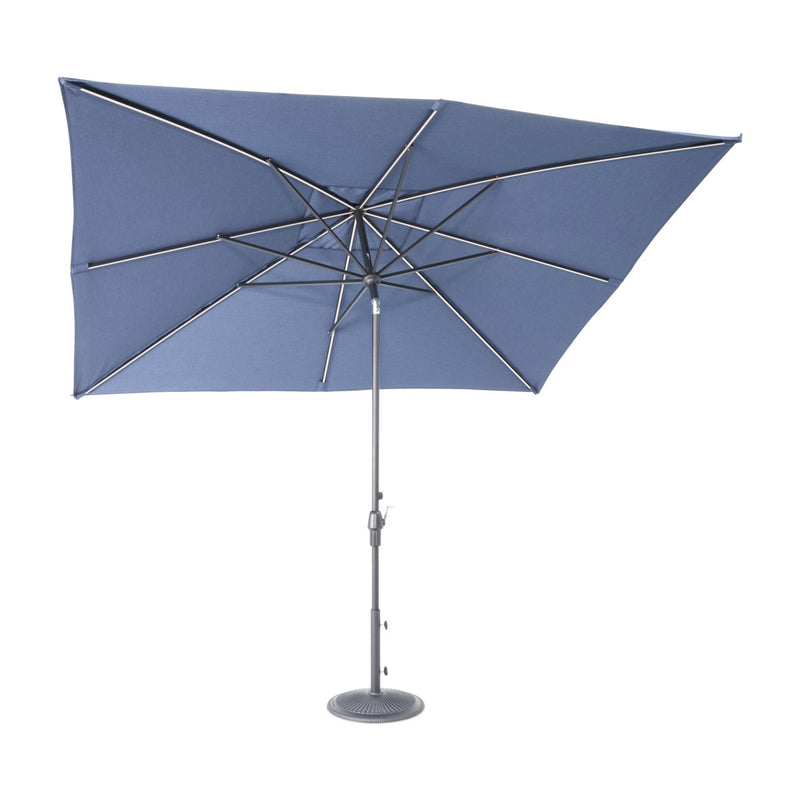 8'x10' Designer Rectangle Infinite 360° Auto Tilt Solar Lux Umbrella Spectrum Indigo - The Great Escape