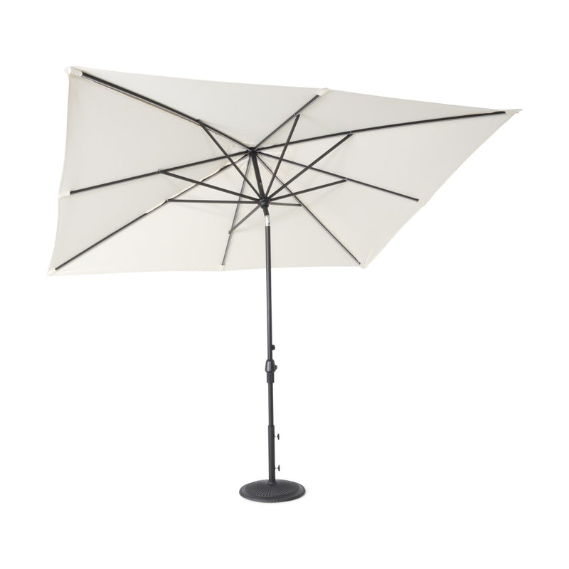 8'x10' Designer Rectangle Infinite 360° Auto Tilt Solar Lux Umbrella Natural - The Great Escape