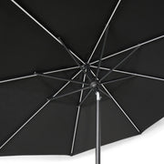 9' Designer Infinite 360° Auto Tilt Solar Lux Umbrella Black - The Great Escape