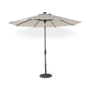 9' Designer Infinite 360° Auto Tilt Solar Lux Umbrella Cast Ash - The Great Escape