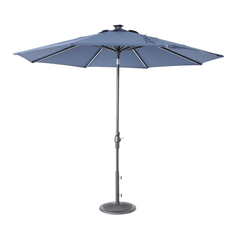 9' Designer Infinite 360° Auto Tilt Solar Lux Umbrella Spectrum Indigo - The Great Escape