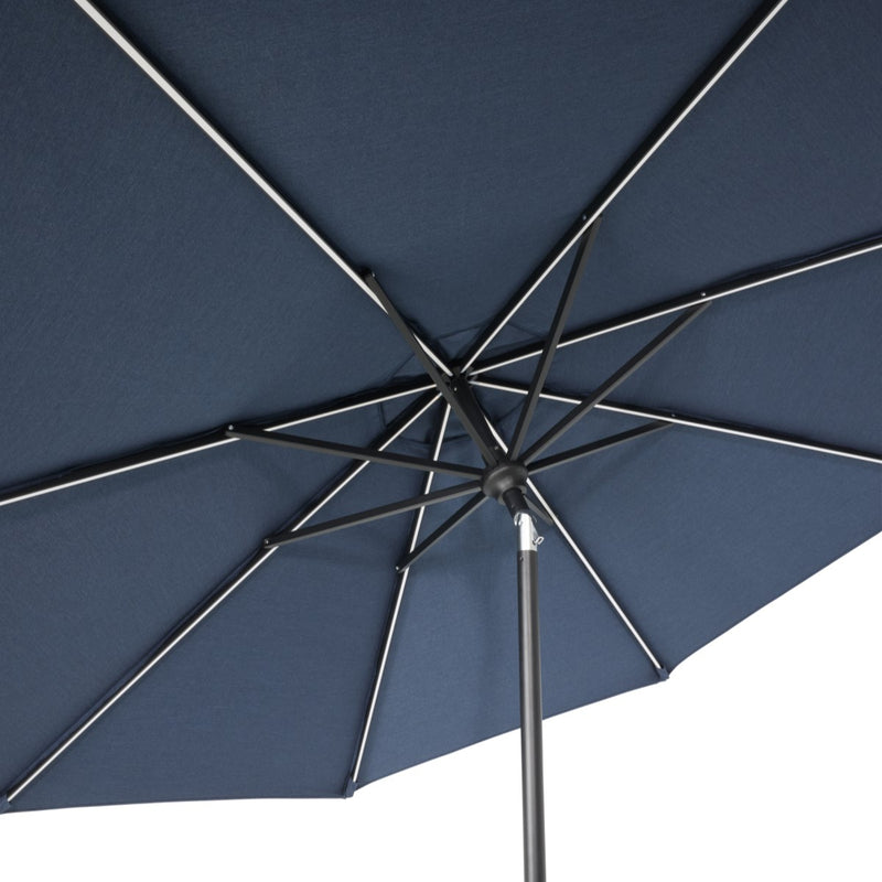 9' Designer Infinite 360° Auto Tilt Solar Lux Umbrella Spectrum Indigo - The Great Escape