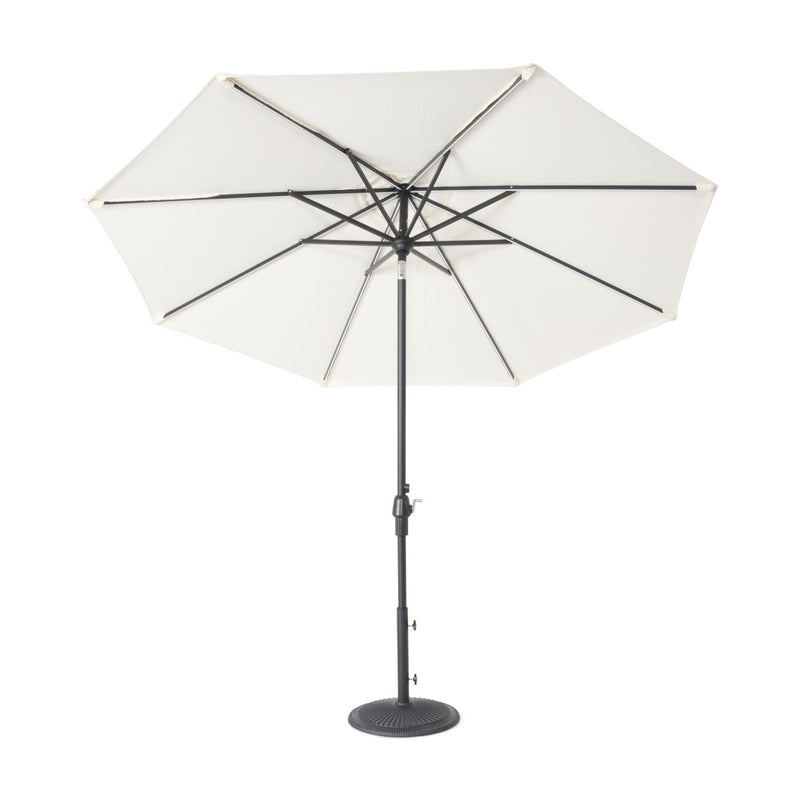 9' Designer Infinite 360° Auto Tilt Solar Lux Umbrella Natural - The Great Escape