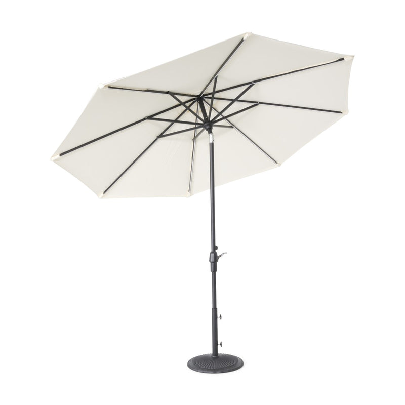 9' Designer Infinite 360° Auto Tilt Solar Lux Umbrella Natural - The Great Escape