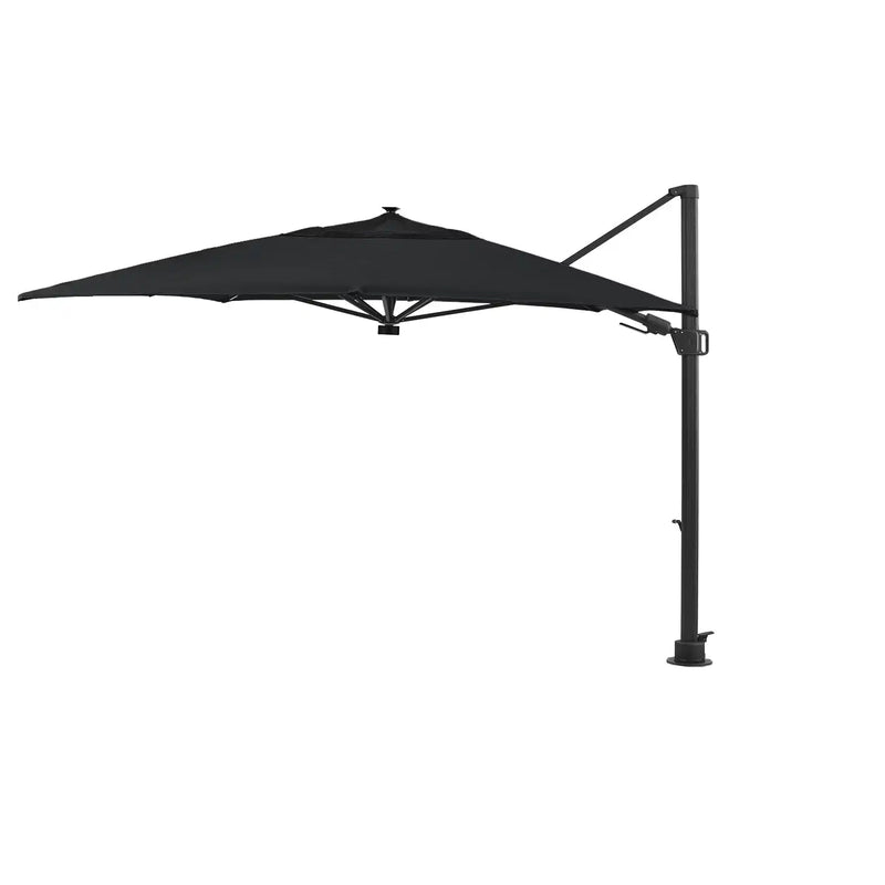 10'x13' Designer Rectangle Solar Lux Infinite Tilt Cantilever Umbrella - Black - The Great Escape