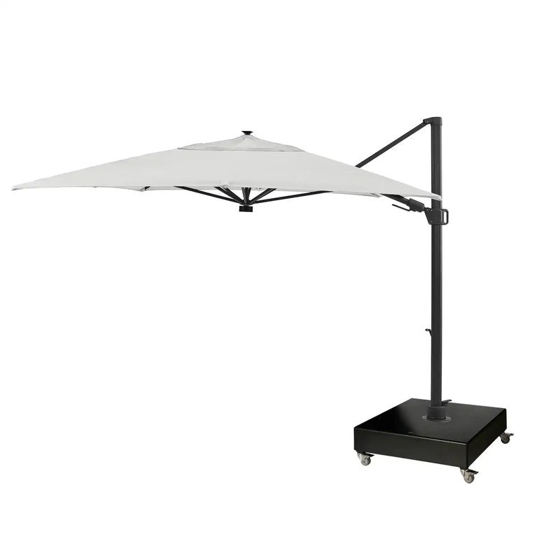 10'x13' Designer Rectangle Solar Lux Infinite Tilt Cantilever Umbrella - Natural - The Great Escape