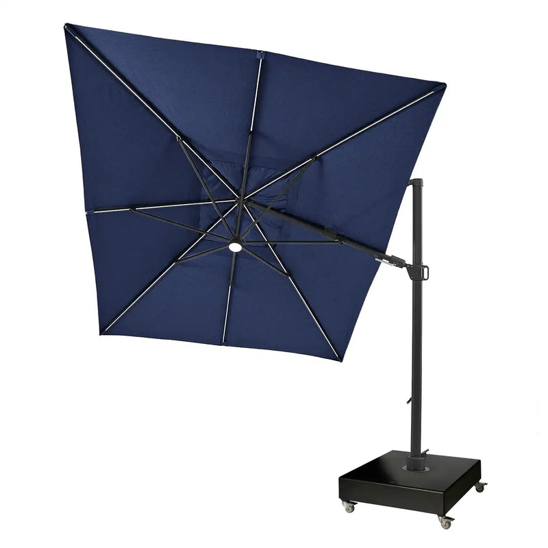10'x13' Designer Rectangle Solar Lux Infinite Tilt Cantilever Umbrella - Spectrum Indigo - The Great Escape