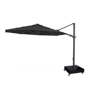13' Designer Octagon Solar Lux Cantilever Umbrella - Black - The Great Escape