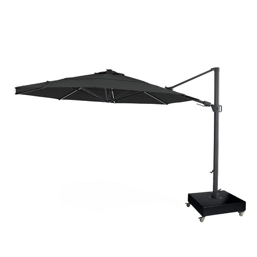 13' Designer Octagon Solar Lux Cantilever Umbrella - Black - The Great Escape