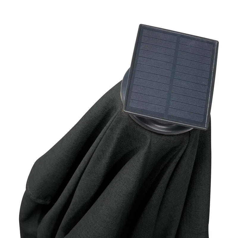 13' Designer Octagon Solar Lux Cantilever Umbrella - Black - The Great Escape
