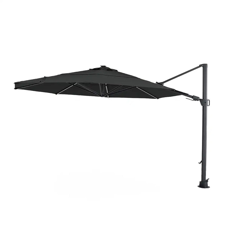 13' Designer Octagon Solar Lux Cantilever Umbrella - Black - The Great Escape